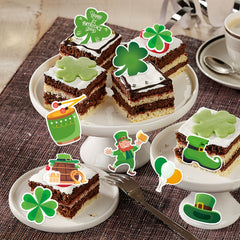 St Patrick's Shamrock Decorative Cards Green Shape for Irish Party