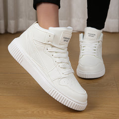 Versatile Solid Medium Tube Flat Sports Sneakers Slip Resistant