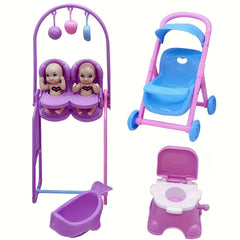 Stylish Pregnant Mom Belly Toy Set with Stroller Seat & Accessories