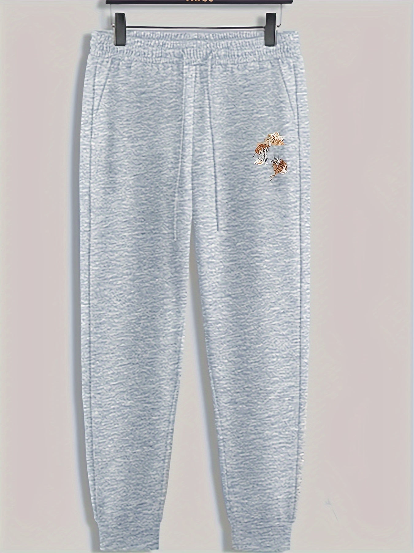 Mountain Print Men's Drawstring Sweatpants for Spring Autumn