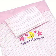 Pink Doll Toy Blanket Pillow Set for 12 18 Inch Dolls