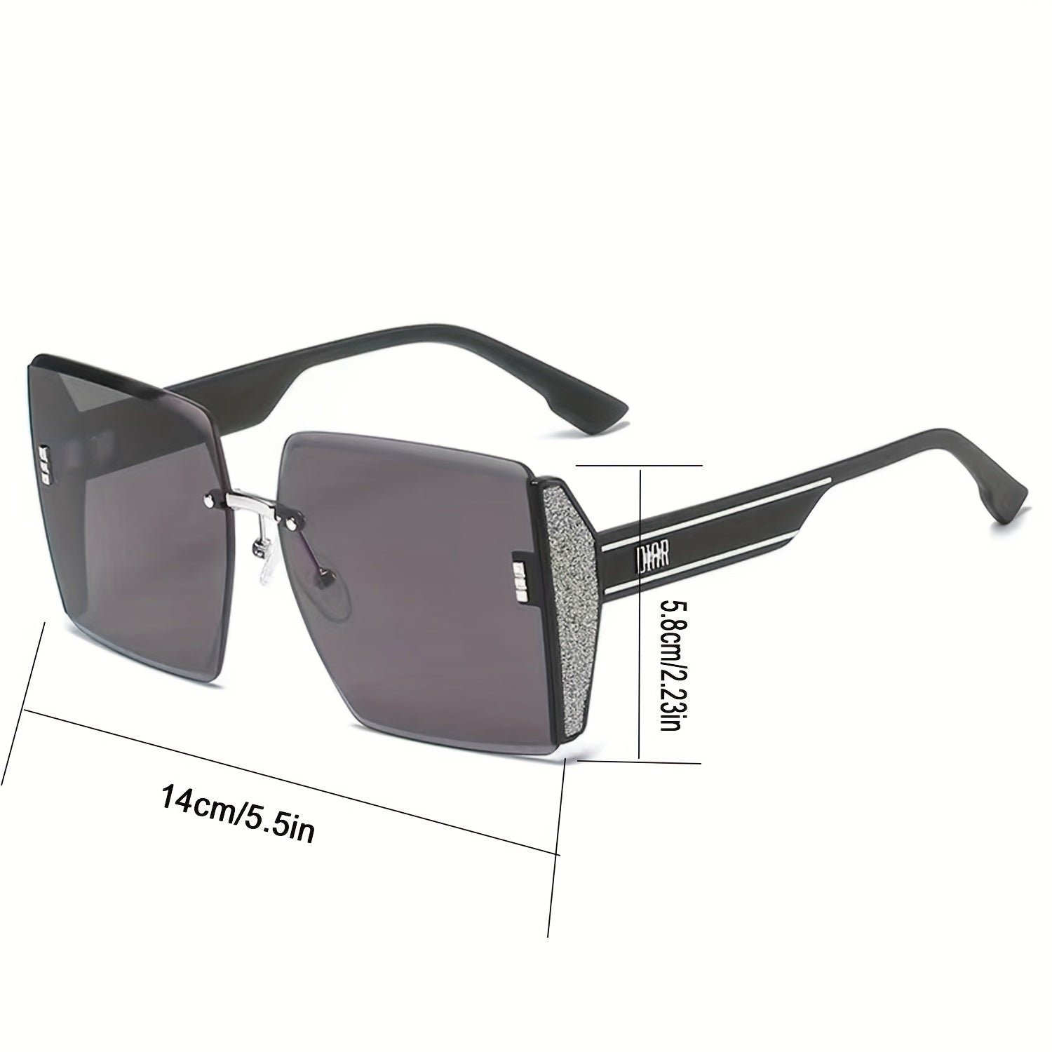 Gradient Rimless Sunglasses UV400 Beach Party Glasses