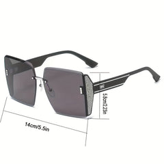 Gradient Rimless Sunglasses UV400 Beach Party Glasses