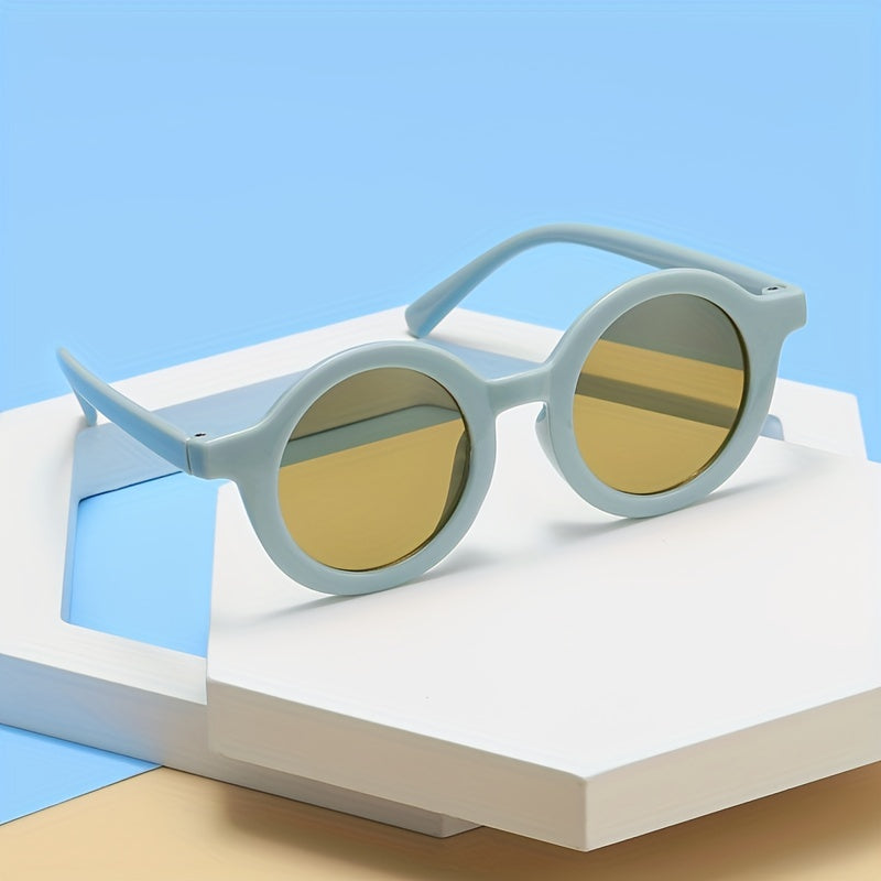 Girls UV Protection Round Frame Sunglasses For Hiking