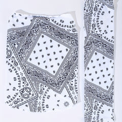 3pcs Paisley Print Sunproof Mask & Ice Sleeves Set Cycling Gear