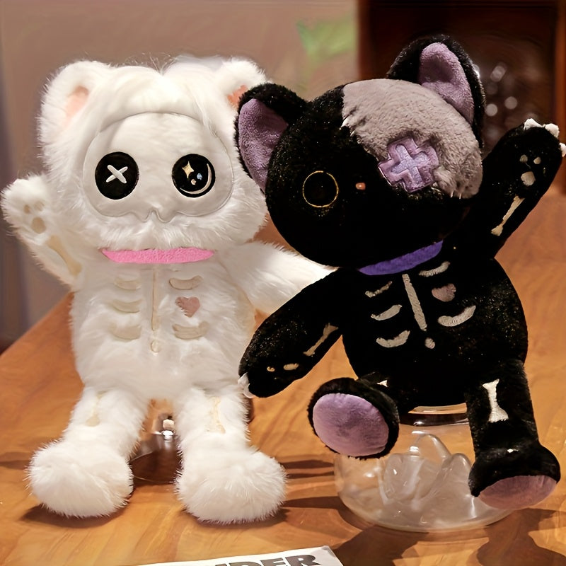 Skeleton Cat Plush Toy Halloween Home Decor Gift