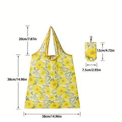 Fashionable Printed Handbag Foldable Portable Lightweight Tote Bag
