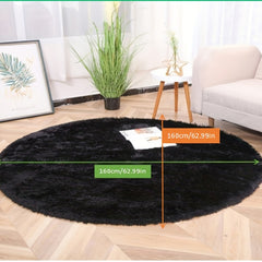 American Style Plush Velvet Round Rug