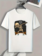 Skull Print Men's Graphic T shirt Casual Comfy Tees For Summer Mens Clothing