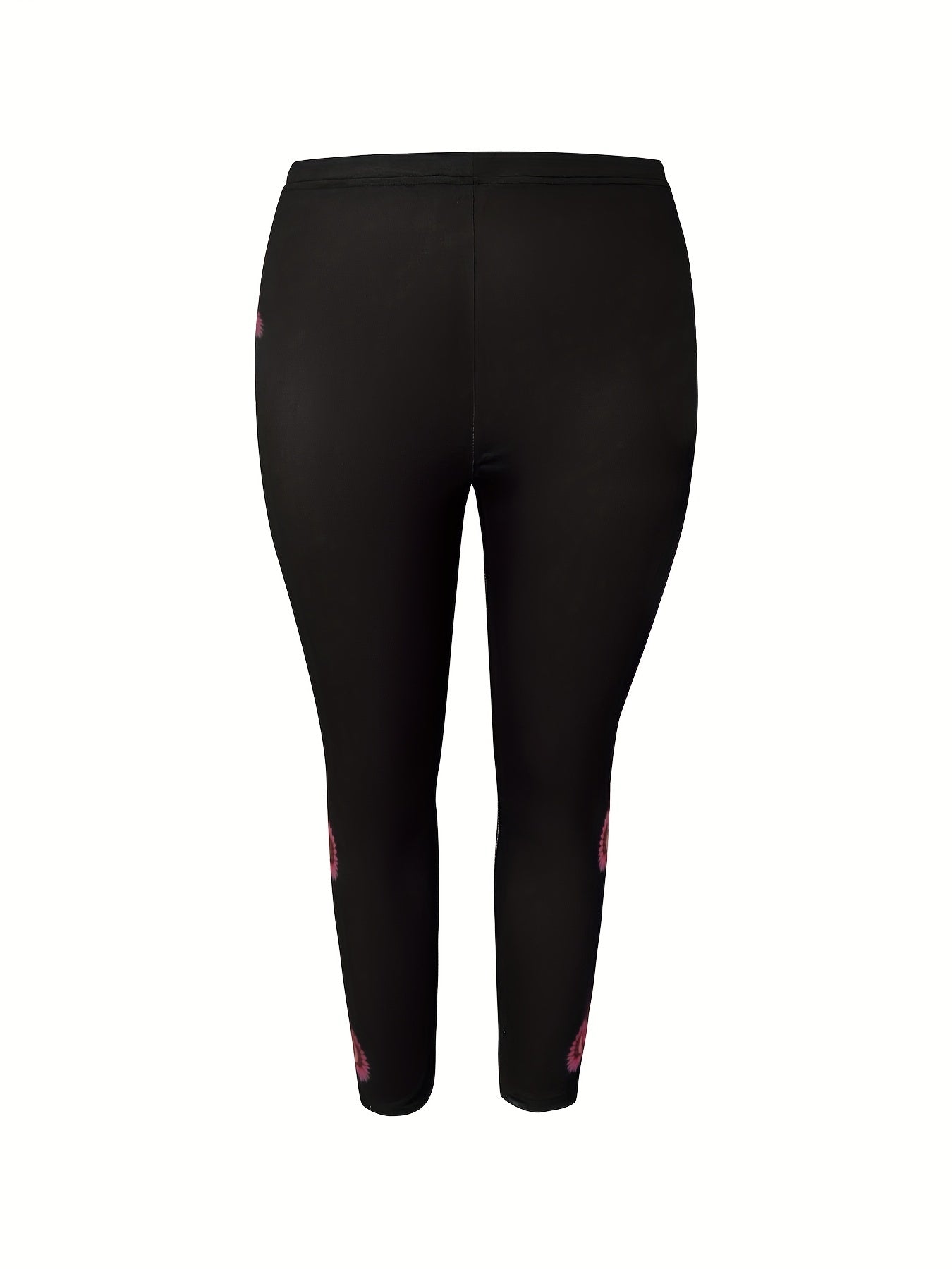  Santa Claus Print High Rise Leggings