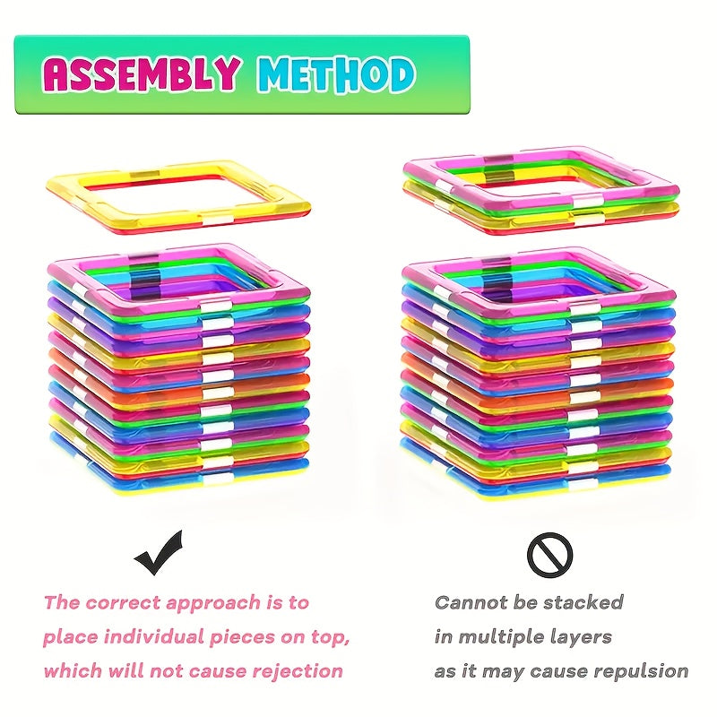Multicolor Magnetic Building Blocks Set