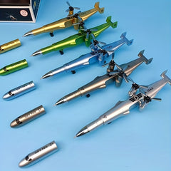 Creative Helicopter Foldable Mini Airplane Model Toy Pen