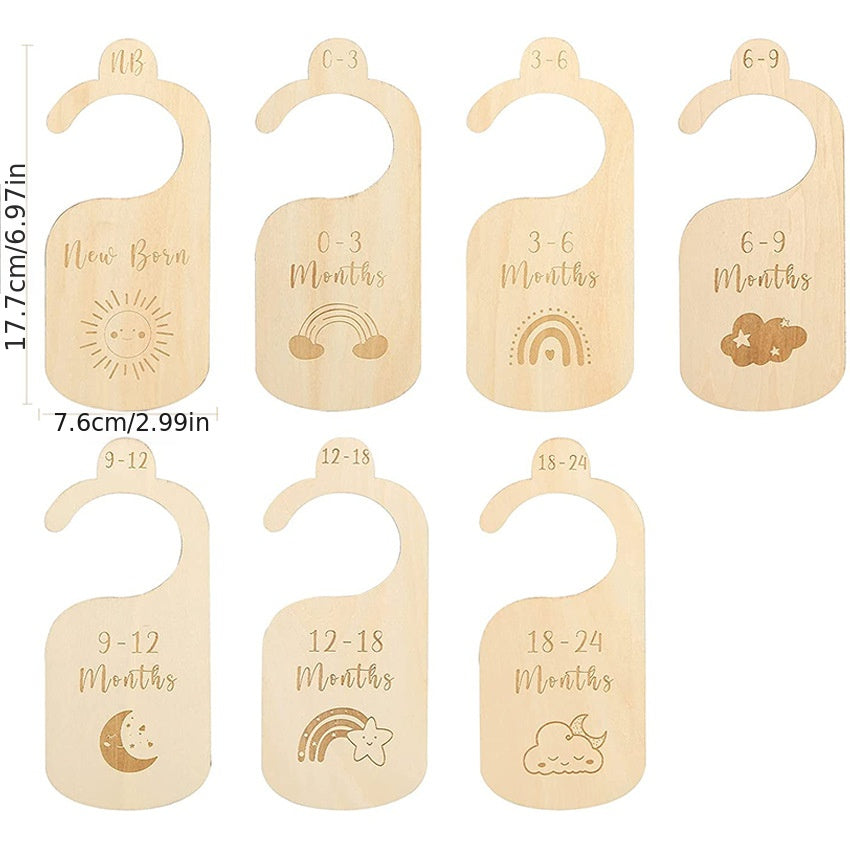 Stylish Wooden Divider for Baby's Closet, Newborn to 24 Months