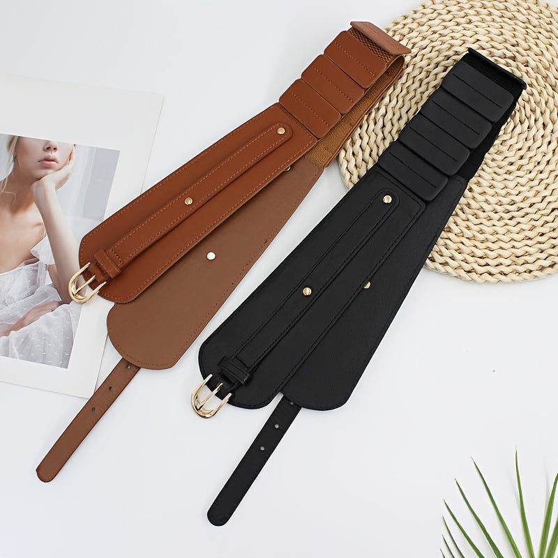 Women's Ultra Wide Elastic Waist Belt Adjustable Girdle