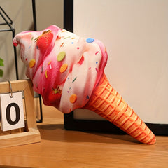 Sweet Ice Cream Plush Toy 13.77in Frosty Touch Swirls Assorted Colors