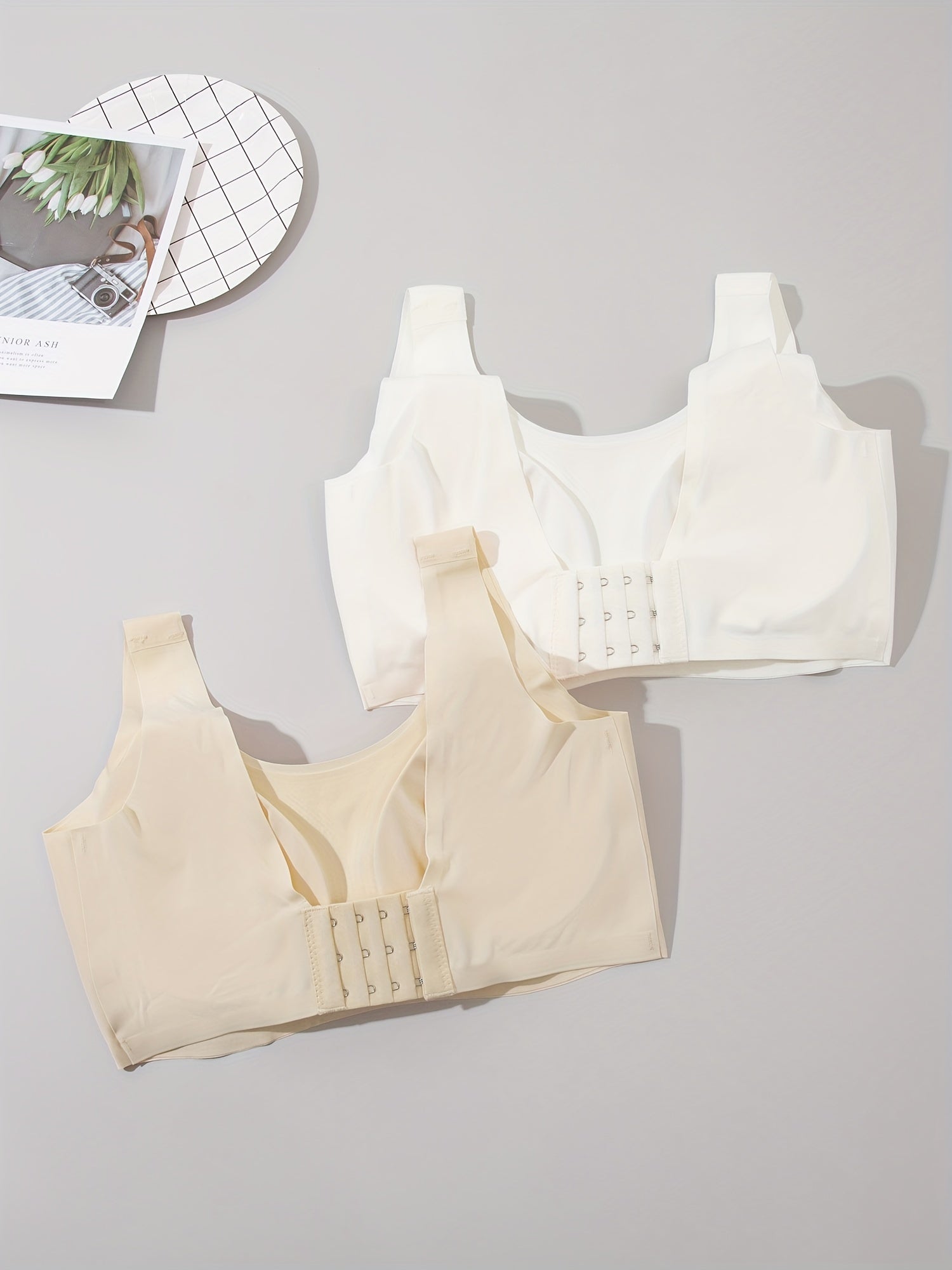 2pcs Seamless Wireless Bras Comfy & Stretch Intimates