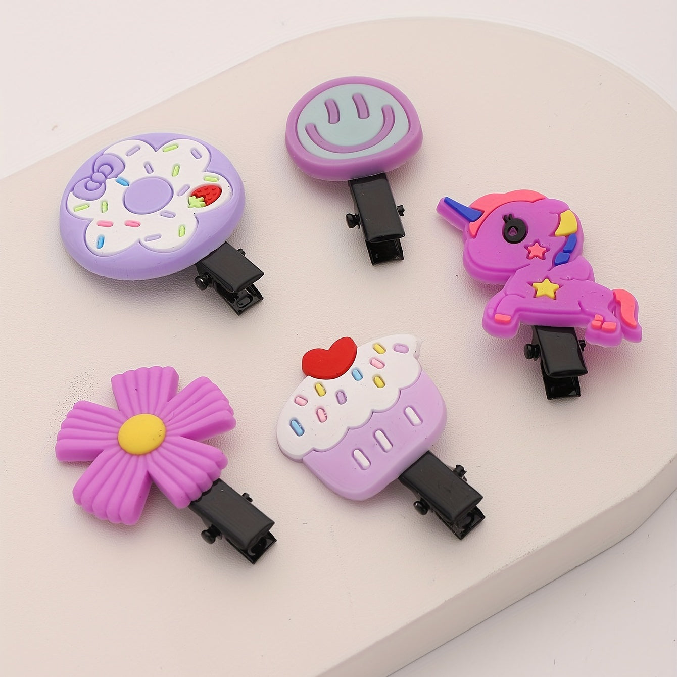 16pcs Purple Series Hair Clips for Girls