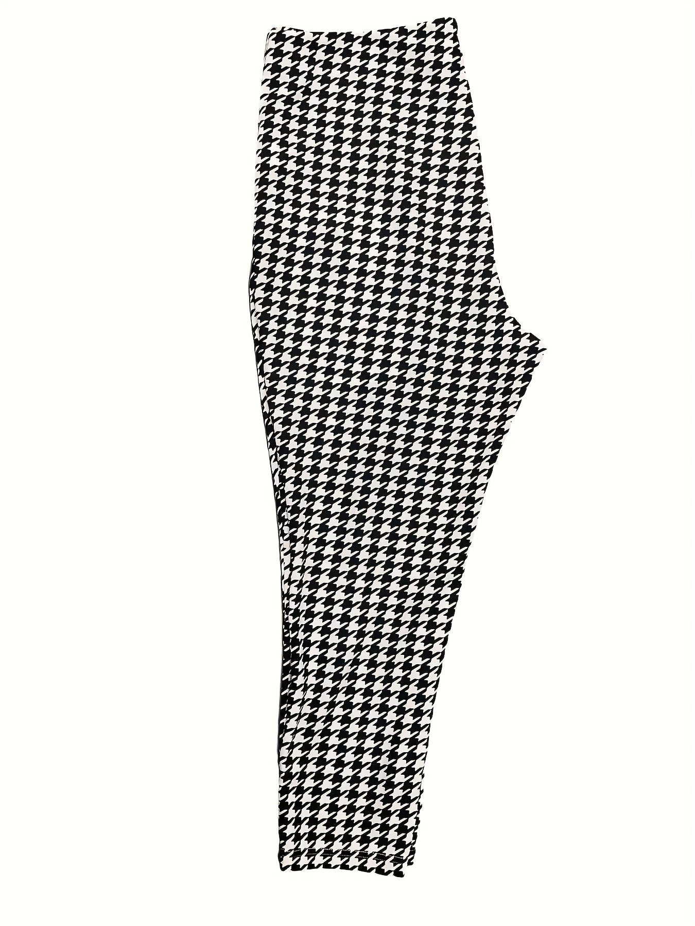  Houndstooth Print High Rise Leggings