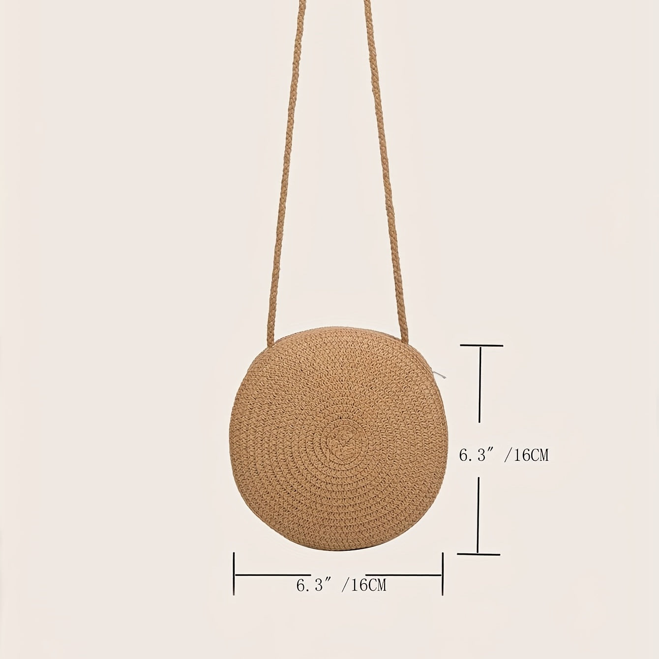 Woven Round Crossbody Bag Beach Handbag for Women