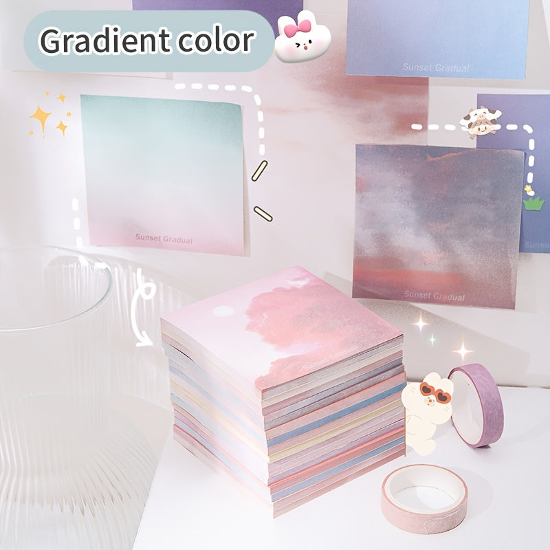 200 Sheets Gradient Sticky Notes Tearable Sticky Note Paper