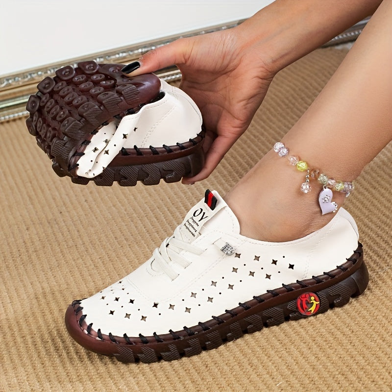 Women's Lace up Soft Sole Walking Shoes Anti-slip Casual Shoes