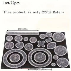 Spiral Drawing Ruler Set Transparent PVC Templates Painting Projects Ages 3 6