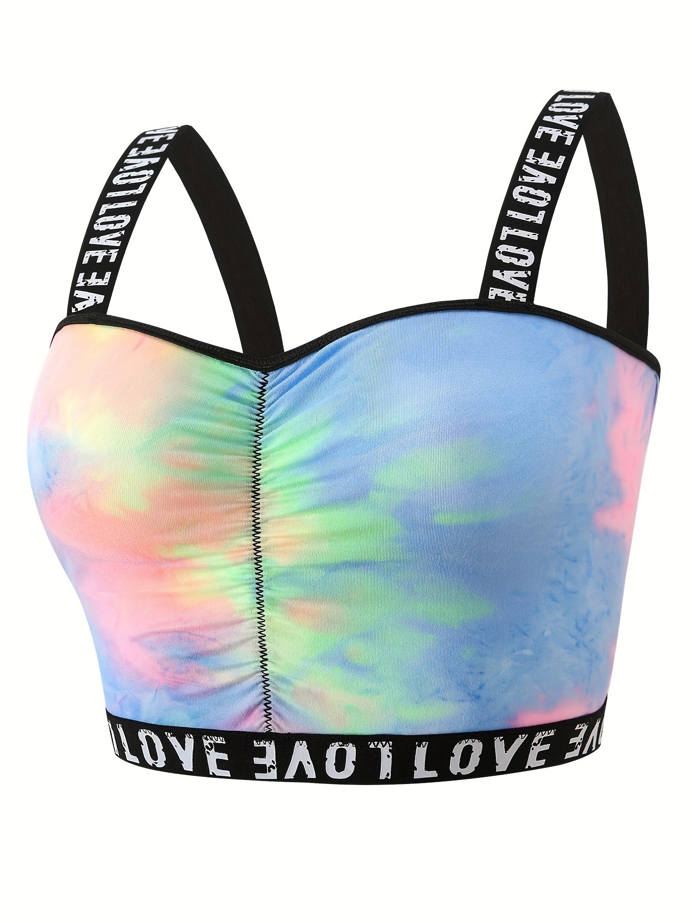  Ombre Print Ruched Full Cover Bralette