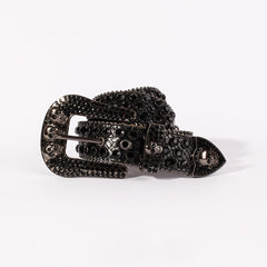 Skull Metal Buckle Belt Bling Rhinestone Western Hip Hop Jeans Pants Belts