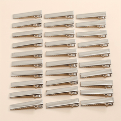 30pcs Golden Single Prong Hair Clips for DIY Craft Accessory