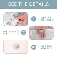 5pcs Large Vacuum Compression Bags for Clothes Blankets