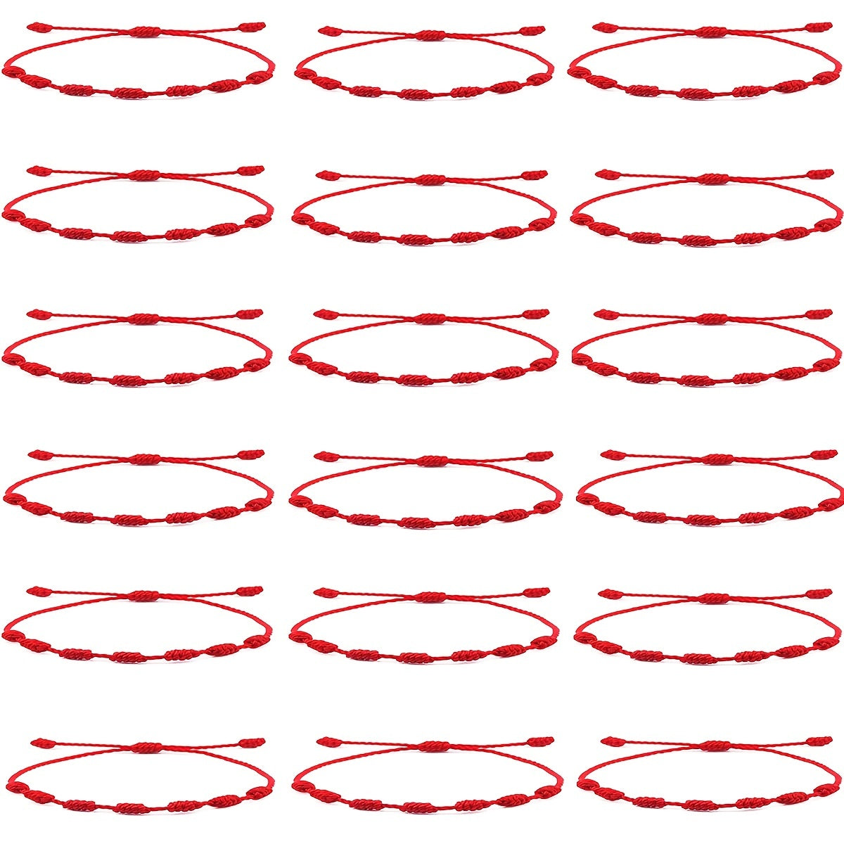 18 Pcs Red Devil Eye Protection Bracelet Adjustable Mexican Bracelet