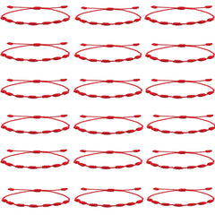18 Pcs Red Devil Eye Protection Bracelet Adjustable Mexican Bracelet