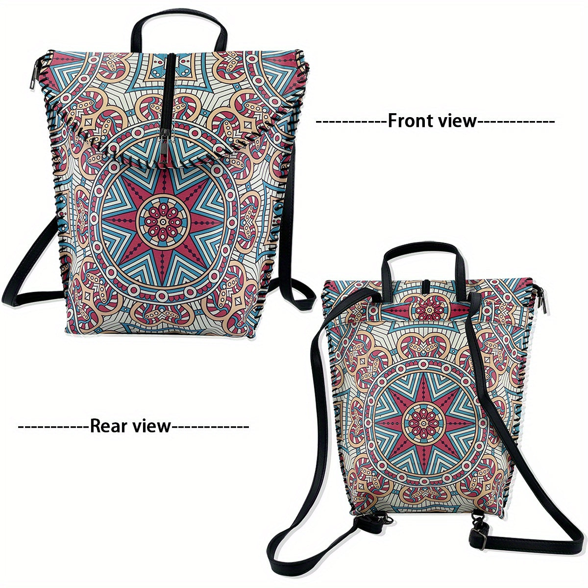 Vintage Ethnic Style Backpack Retro Bohemian Travel Daypack