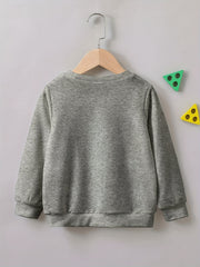 Halloween Pumpkin Print Boys Pullover Sweatshirt