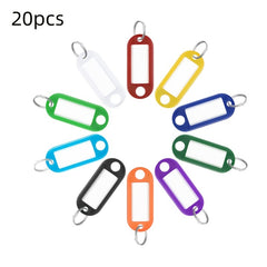 Plastic Key Tags Containers Key Tags Rings Durable Split Ring Tag Windows