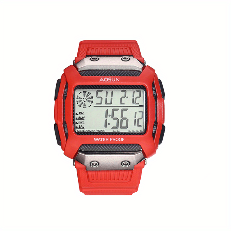 Fashionable Multifunctional Sports Watch With Silicone Band