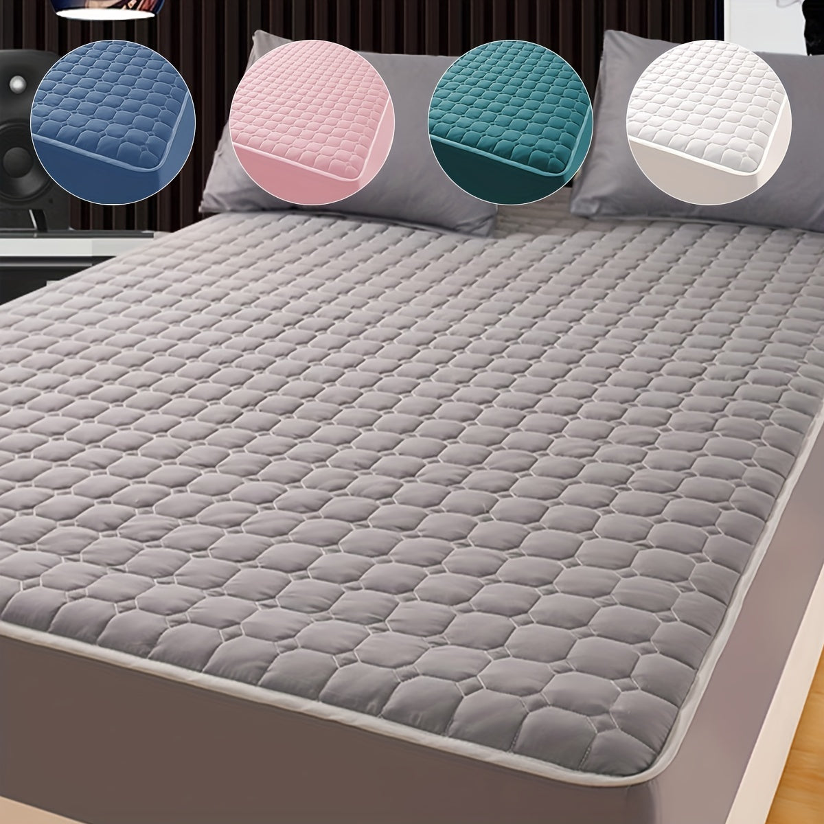 Soft Thick Cotton Fitted Sheet with Deep Pocket for Bedroom Guest Room