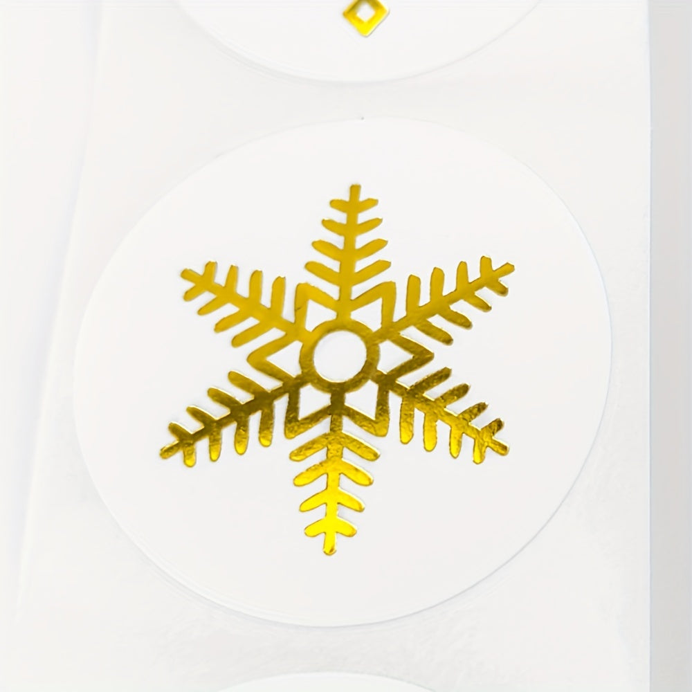 500pcs Golden Snowflake Christmas Stickers for Decoration