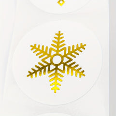 500pcs Golden Snowflake Christmas Stickers for Decoration