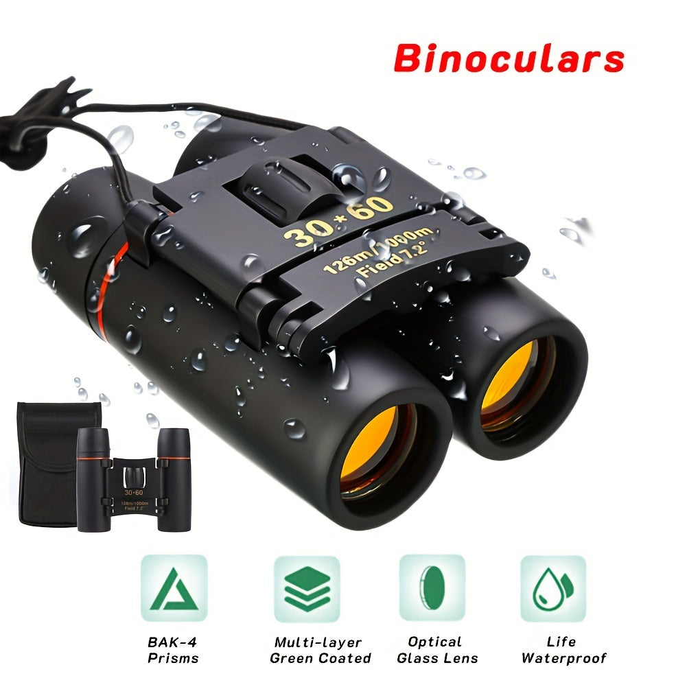 Compact HD Waterproof Binoculars for Bird Watching Travel Concerts