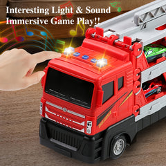 Truck Toys 64 Inch Ejection Race Track with 4 Alloy Cars