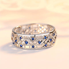 Princess Full Zircon Ring Wedding Bride Engagement Band Charm Women's Ring