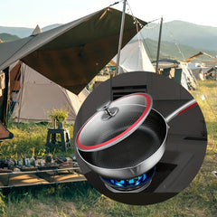 Non Stick Stainless Steel Frying Pan with Lid