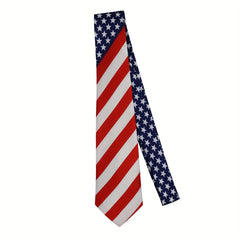 American Flag Pattern Tie Striped Necktie