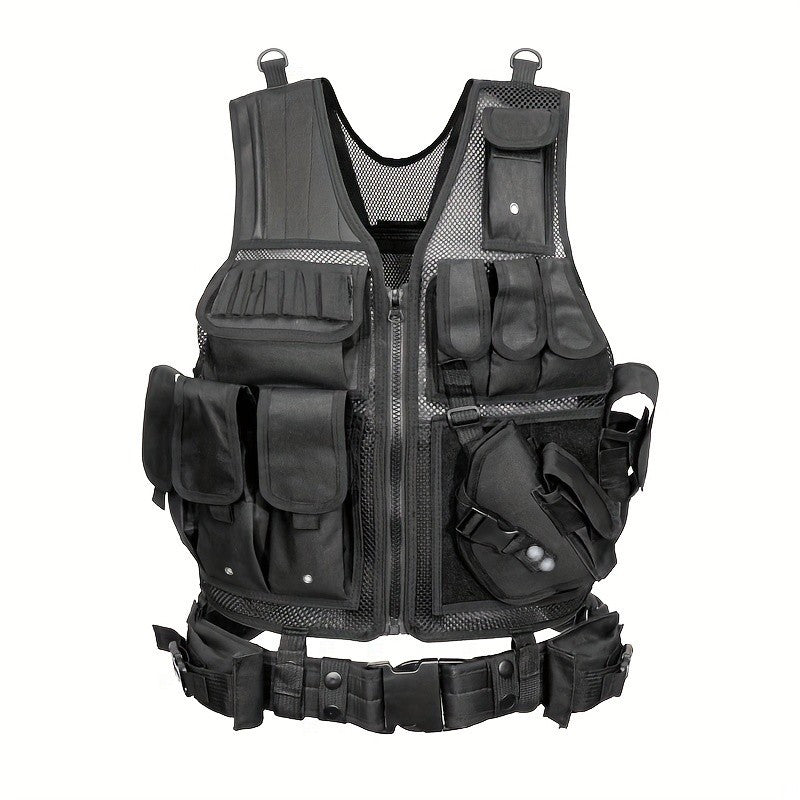 Outdoor Camouflage Tactical Vest - Breathable & Adjustable for Combat Games