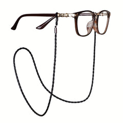 Men's Leather Rope Chain Glasses Lace Up Sunglasses Lace Up Outdoor Sports