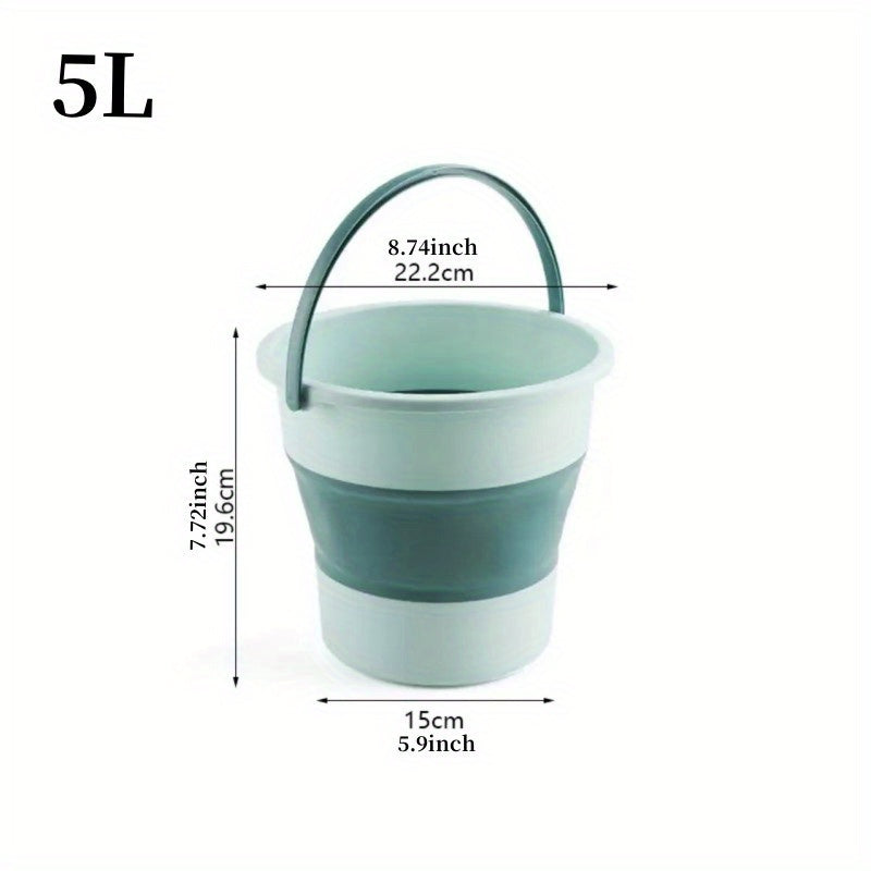 17L Folding Bucket Outdoor Fishing Bucket Portable Thickened Plastic Bucket