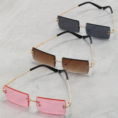 Men's Rimless UV Protection Sports Sunglasses for Cycling Fishing