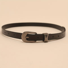 Vintage Oval Buckle PU Belt Hip Hop Women Men