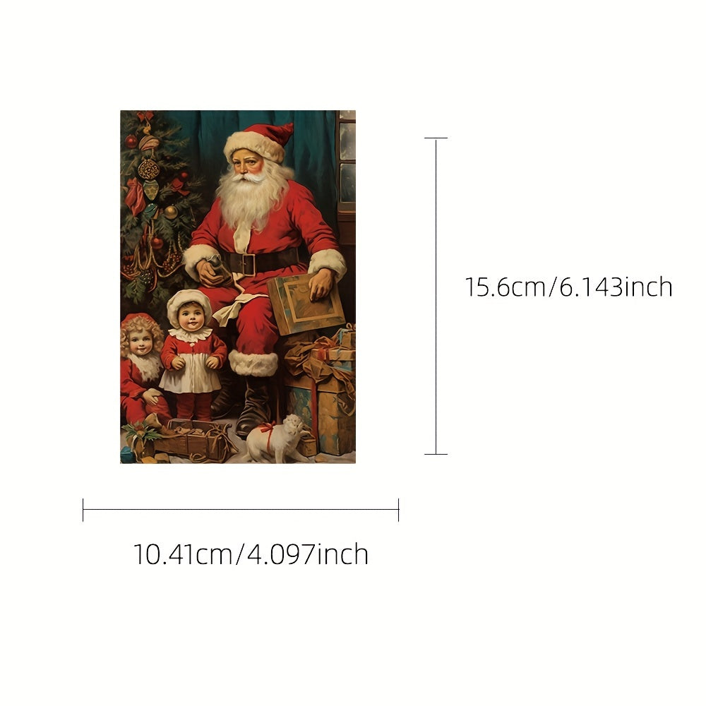 10pcs Christmas Card Postcard Message Indoor Wall Decoration Diy Sticker